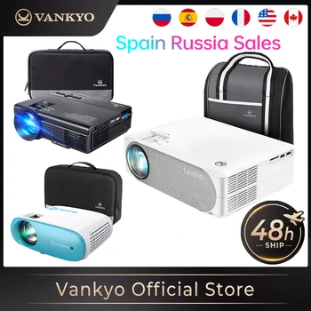 VANKYO Projektoru Spānija Krievija Noliktavas Likvidēšana Dzimtā 480P, 720P, 1080P ar WIFI SYNC Ekrānā Darbu ar IOS, Android vai Projektoru