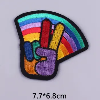 Varavīksnes Svītras, Plankumi uz Apģērbu LGBT Piederumi Apģērbi Thermoadhesive Plāksteri DIY Aplikācijas Dzelzs Par Izšūšanas Plāksteris Nozīmītes