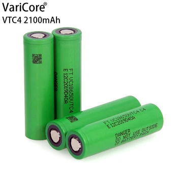 VariCore Oriģināls 3,7 V 18650 VTC4 2100mAh Augstas drenāžas 30A akumulatora 18650VTC4 par lukturītis,utt.