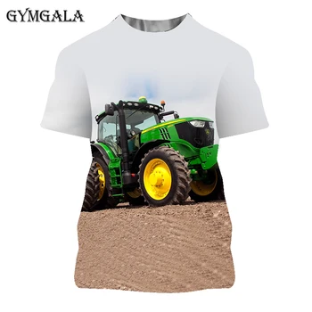 Vasaras 3D Drukāšanas Jauno Auto, Traktors T-krekls Vīriešiem Hip Hop Ropa Hombre Gadījuma Streetwear Vīriešu T-krekls Topi Bērniem Topi, Krekli