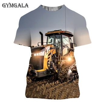 Vasaras 3D Drukāšanas Jauno Auto, Traktors T-krekls Vīriešiem Hip Hop Ropa Hombre Gadījuma Streetwear Vīriešu T-krekls Topi Bērniem Topi, Krekli