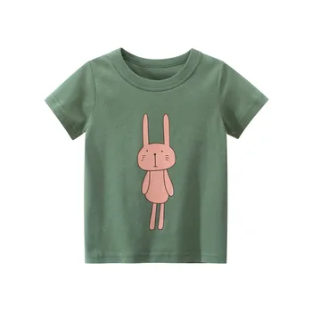 Vasaras Apģērbi Meitenēm Bērnu T-krekli Bērnu Meitene Īsām Piedurknēm T-krekls ir 2021. Jaunu Toddler Meitene Apģērbs Kokvilnas Karikatūra Augšu
