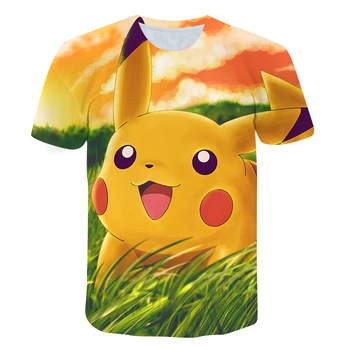 Vasaras Bērnu T-krekli ar Īsām Piedurknēm Smieklīgi Pokemon T krekls Zēniem, Bērnu Apģērbu 2021Summer Baby Meiteņu Drēbes, Ielas Apģērbs