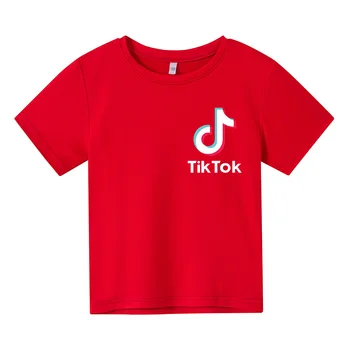 Vasaras bērnu īsām piedurknēm T-krekls kokvilnas burtu drukāšanas jauniešu zēnu un meiteņu ikdienas topi bērnu ielas apģērbu 4T-14