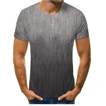 Vasaras jaunatnes īsām piedurknēm brīvs un ērts 3D apaļu kakla T-krekls-vīriešu T-krekls, vīriešu cietā maskēties T-krekls