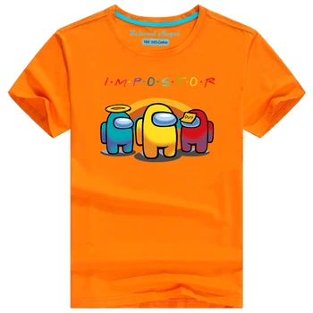 Vasaras Jaunā Modes Kokvilnas Karikatūra Unicorn Iespiestas Bērnu T-krekls Zēniem, Meitenēm ar Īsām Piedurknēm Tshirts Bērniem Gadījuma Oranžs Tops Tee