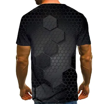 Vasaras Populārs 3D Ģeometriskā Modelēšana T Krekls Radošo rokrakstu Vīriešu T-krekls Ikdienas Sporta Krekls Smieklīgi T-krekls funny t krekli