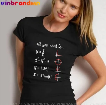 Vasaras t-veida Topi, Viss, kas jums vajadzīgs, ir mīlestība, Matemātika Grafiskais T Krekls Sievietēm ar Īsām Piedurknēm O-veida Kakla Gadījuma Dāmas Tee Kreklu Camiseta Mujer