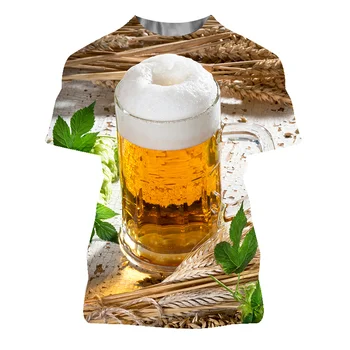 Vasaras Vīriešiem Alus 3D Druka T Kreklu Ērglis Dzīvnieku O-veida Kakla Modes Smieklīgi Īsām Piedurknēm t-veida Topi Unisex Gadījuma Streetwear T-Krekli ir 2021.