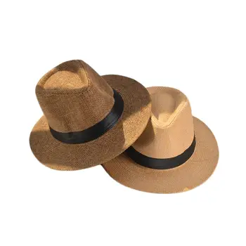 Vasaras Vīriešiem Panama Salmu Cepurīte Sieviešu Gadījuma Top Hat Džeza Klp Pludmales Sauļošanās Pāris Saules Cepure Gorros