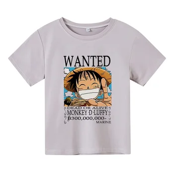 Vasaras Zēnu Ikdienas Anime 4-14T Viens Gabals Drukāt Mazulis Īsām Piedurknēm T-Krekls