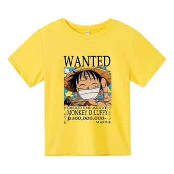 Vasaras Zēnu Ikdienas Anime 4-14T Viens Gabals Drukāt Mazulis Īsām Piedurknēm T-Krekls