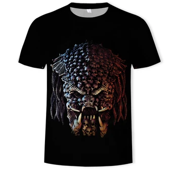 Vasarā Karstā pārdot zinātniskās fantastikas trilleris Predator sērijas vīriešu T-krekls 3D drukas foršs gadījuma īsām piedurknēm top elpojošs Tshirt