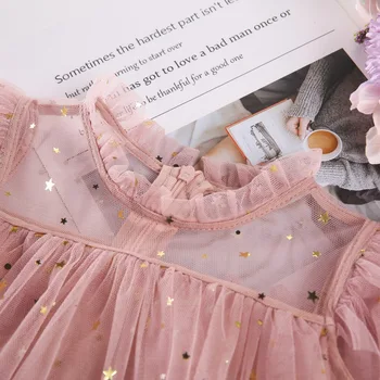 Vasarā Meitenes, Saldie Kleitas Uzliesmoja Piedurknēm Ar Mežģīņu Aplikācijas Modes Kūka Drēbes 3-8 Gadu, Bērnu Ikdienas Apģērbu Bērniem Puses Valkā