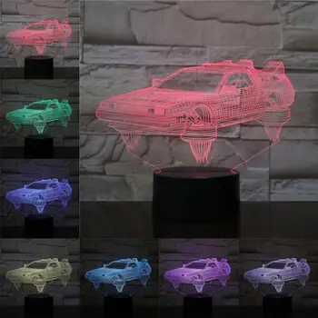 VCity 3D Led Nakts Gaismas, Galda Lampas, Gultas Guļ Gaismas Sedans Apgaismojums Dropshipping Radošo Klāt Bērniem LED Lukturīti