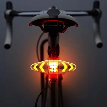 Velosipēda Aizmugurējās Gaismas + USB Maksas, Bezvadu Tālvadības pults LED Bike Taillight Velo Ķivere Gaismas Lampas Kronšteinu-Velosipēdu Piederumi