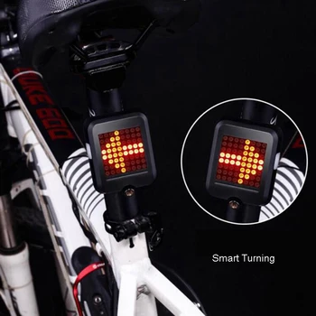 Velosipēds Astes Gaismas Smart BikeTurning Signālu Riteņbraukšana Taillight Viedo USB Velosipēdu Uzlādējams Aizmugurējās LED Gaismas signāllampiņu