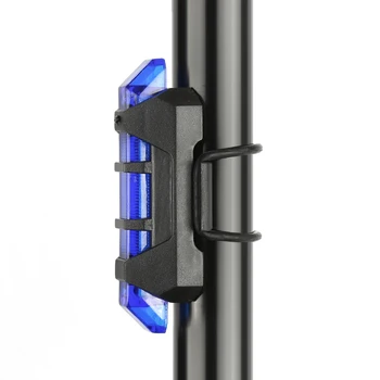 Velosipēds Gaismas Velosipēdu LED Taillight Aizmugures Drošības Riteņbraukšana Brīdinājuma indikators USB Lādējamu MTB Velosipēdu Gaismas Gaismas