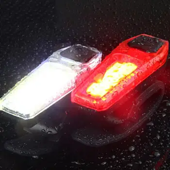 Velosipēdu Drošības Brīdinājuma Gaismas Velosipēdu LED Ūdensizturīgs Taillight USB Uzlādes Nakts Izjādes Brīdinājuma Gaismas