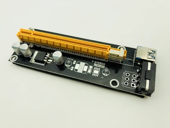 VER006 PCIE Stāvvadu Kartes PCI Express 1X, lai 16X Paplašinājuma Adapteris 60CM USB 3.0 Kabelis SATA 4Pin Molex Barošanas Bitcoin Miner Ieguves