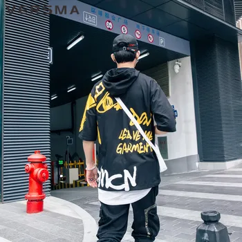 VERSMA Vasaras korejas Harajuku Ulzzang Grafiti Iespiests T Vīriešiem ar Īsām Piedurknēm Zaudēt Hip Hop Streetwear Pāris Jumtiņš T-krekls Vīriešiem