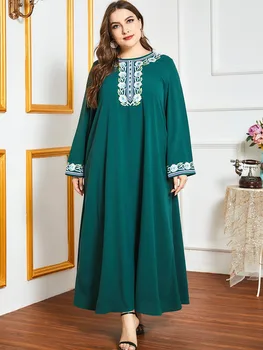Vestidos arābu Abayas Sievietēm Musulmaņu Garā Kleita, Hijab Turcija Abaya Dubaija Kaftan Caftan Kleitas Plus Lieluma Islāma Apģērbi