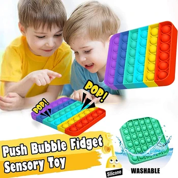 Vienkārši Dimple Fidget Rotaļlietas Push Burbulis Fidget Maņu Rotaļlietas Autismu Īpašām Vajadzībām Stresa Atslodzes Antistresa Pop Rotaļlietas