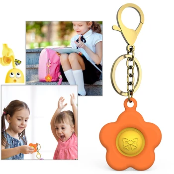 Vienkārši Maņu Rotaļlietas Push Burbulis Pieaugušo Bērnu Autisms Keychain Stresa Atslodzes Smieklīgi Izspiest Rotaļlietas Bērniem Keyring