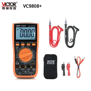 VIKTORS VC9808+ 3 1/2 Patiesa RMS Ciparu Multimetrs 1000 V 20A DC AC Ammeter Voltmetrs Induktivitāte Frekvenču Temperatūra Testeri Mērītājs