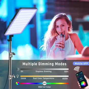 Viltrox weeylite 2gab sprite40 40W RGB Video Gaismas LED Kameras Gaismas Panelis APP Kontroles Slim Bi-Color Regulējamas ar Gaismas Stends