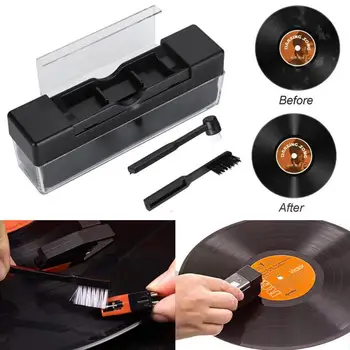 Vinila Ieraksts Gramofona Tīrīšanas Birste, kas Stylus Samta Anti-static Cleaner Kit