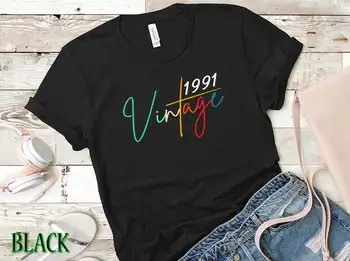Vintage 1991 Krekls, 30. Dzimšanas dienu Krekls,Vasaras gadījuma T-krekls kokvilnas tops t krekls, sieviešu drēbes, sieviešu harajuku goth y2k augšu