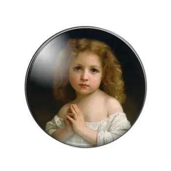 Vintage Bērnu Meiteņu Retro Eļļas Gleznas 10mm/12mm/18mm/20mm/25mm/30mm Kārtā foto stikla cabochon demo dzīvoklis atpakaļ Pieņemšanas secinājumi