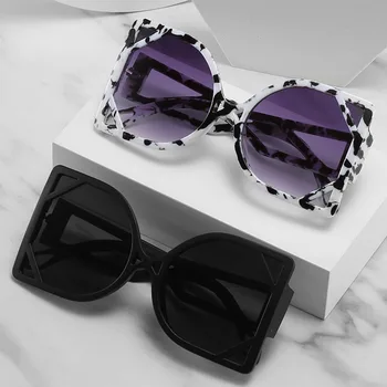 Vintage, Slavens Saulesbrilles Sieviešu Ir 2021. Tendence Zaļā Lielgabarīta Dizainers, Saules Brilles Sieviešu Liels Rāmis Brilles Oculos de sol