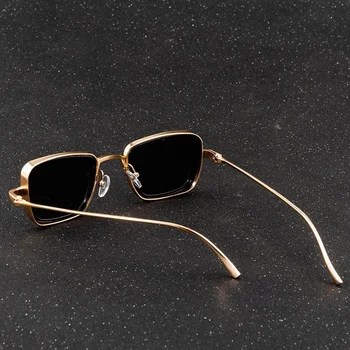 Vintage Steampunk Saulesbrilles Vīriešiem, Sievietēm Retro Metāla Kvadrātveida Briļļu Moderns Zīmola Saules Brilles Toņos Vīrietis Sieviete UV400 Jaunās Modes