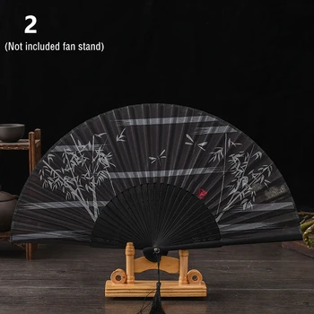 Vintage Zīda Locīšanas Ventilators Ķīniešu Stila Deju Ar Roku Ventilatoru Kāzu Svinības Par Labu Mājas Rotājumi