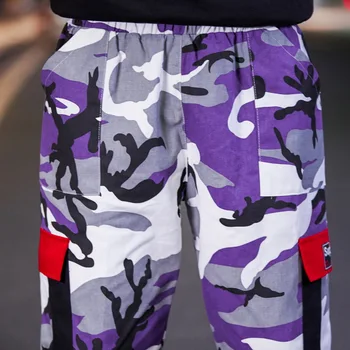 Violeta Maskēties Vīriešu Siksnas Kravas Bikses Multi Kabatas Baggy Harēma Jogger Bikses Hip Hop Vīriešu Ikdienas Streetwear Bikses Vīriešu