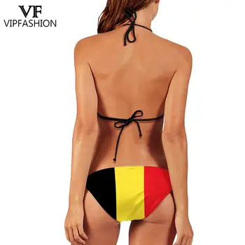 VIP MODES Sievietes Ir 2021. Peldkostīms Sievietēm Bikini Eiropas Futbola Čempionāta 3D Beļģijas Karogu druka bikini Peldēšanas Tērps