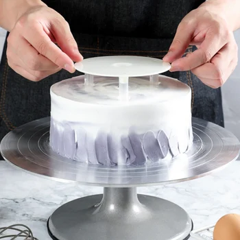 Virtuves DIY Roku darbs Cepšana Multi-layer Cake stāvēt Plaukts Uzglabāšanai Balsti Ar Apaļu Distances Unikāls Rīks