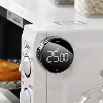 Virtuves Magnētisko Elektronisko Taimeri Rotācijas Elektronisko Modinātāju Digitālo Atpakaļskaitīšanas Pulkstenis Virtuves Timekeeper Gatavošanas Lasījumā