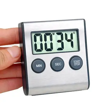 Virtuves Taimeris Digitālā Magnētiskā Digitālo hronometrus, hronogrāfus, rokas LCD Ciparu Ekrāns Signāla Magnēts Pulkstenis Gatavošanas Rēķināties Līdz Hronometrs Atpakaļskaitīšanas