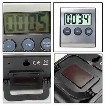 Virtuves Taimeris Digitālā Magnētiskā Digitālo hronometrus, hronogrāfus, rokas LCD Ciparu Ekrāns Signāla Magnēts Pulkstenis Gatavošanas Rēķināties Līdz Hronometrs Atpakaļskaitīšanas