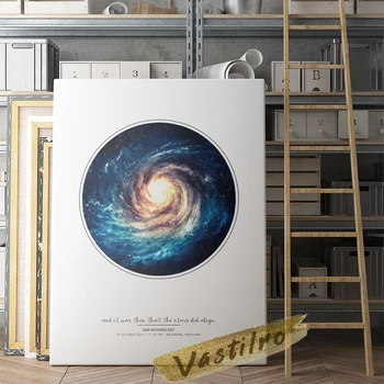 Visums, Piena Ceļu Mākslas Izdrukas, Plakātu, Kosmosa Sienas Uzlīmes Kanvas Glezna Ar Astronomiju Dāvanu Pirmsskolas Bērnu Istabas Dekors Attēlu