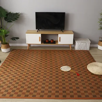 Vēsā Vasaras Mat Rotangpalmas Paklāju 1cm Bieza Japāņu stila Tatami Grīdas Paklājs Paklājs viesistaba, Guļamistaba, Mīkstās Bērnu Istabas Paklājs Mājās