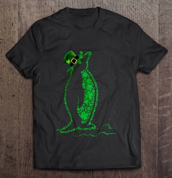 Vīrieši Smieklīgu T Kreklu Modes Tshirt St Patrika Diena Pingvīns Īrijas Sieviešu T-Krekls