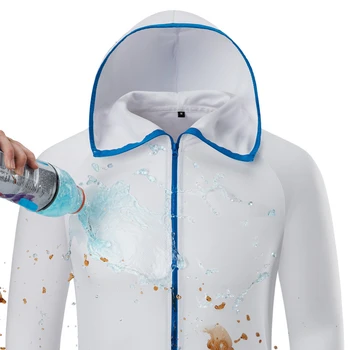 Vīrieši Zvejas Apģērbu Tech Hidrofobās Apģērbu Sarakstā Gadījuma kleding Āra Kempings Kapuci mētelis Ledus Zīda Ūdensizturīgs Krekli