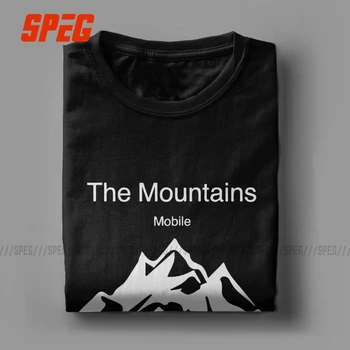 Vīriešu Kalni Ir Zvanot T Krekls saskarne Tīra Kokvilna Tālruņa Ekrāna Apģērbu Jaunums Apaļā Apkakle Tees Iespiests T-Krekli