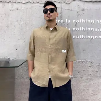 Vīriešu krekls ar īsām piedurknēm tendence skaists T-krekls ziedu krekls, jaka augstas kvalitātes krekls pusi piedurknēm vīriešu Hong Kong summer jaunu styl