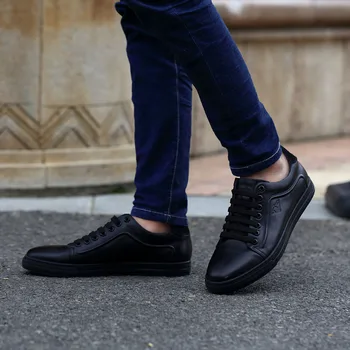 Vīriešu kurpes ziemas jauno vīriešu ikdienas apavi melnas kurpes korejas tendence Joker apavi, ādas apavi