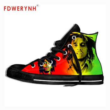 Vīriešu Kājām Melnā Vulcanize Eggae Zvaigžņu Bob Marley 3D Zapatos De Hombre Foršs Street Elpojošs Zīmola Audekla Kurpes
